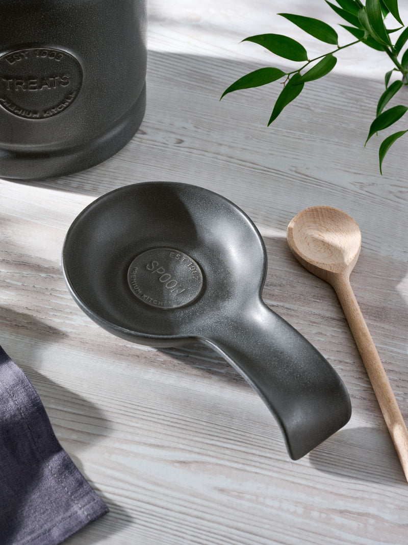 Black country badge ceramic spoon rest - British product