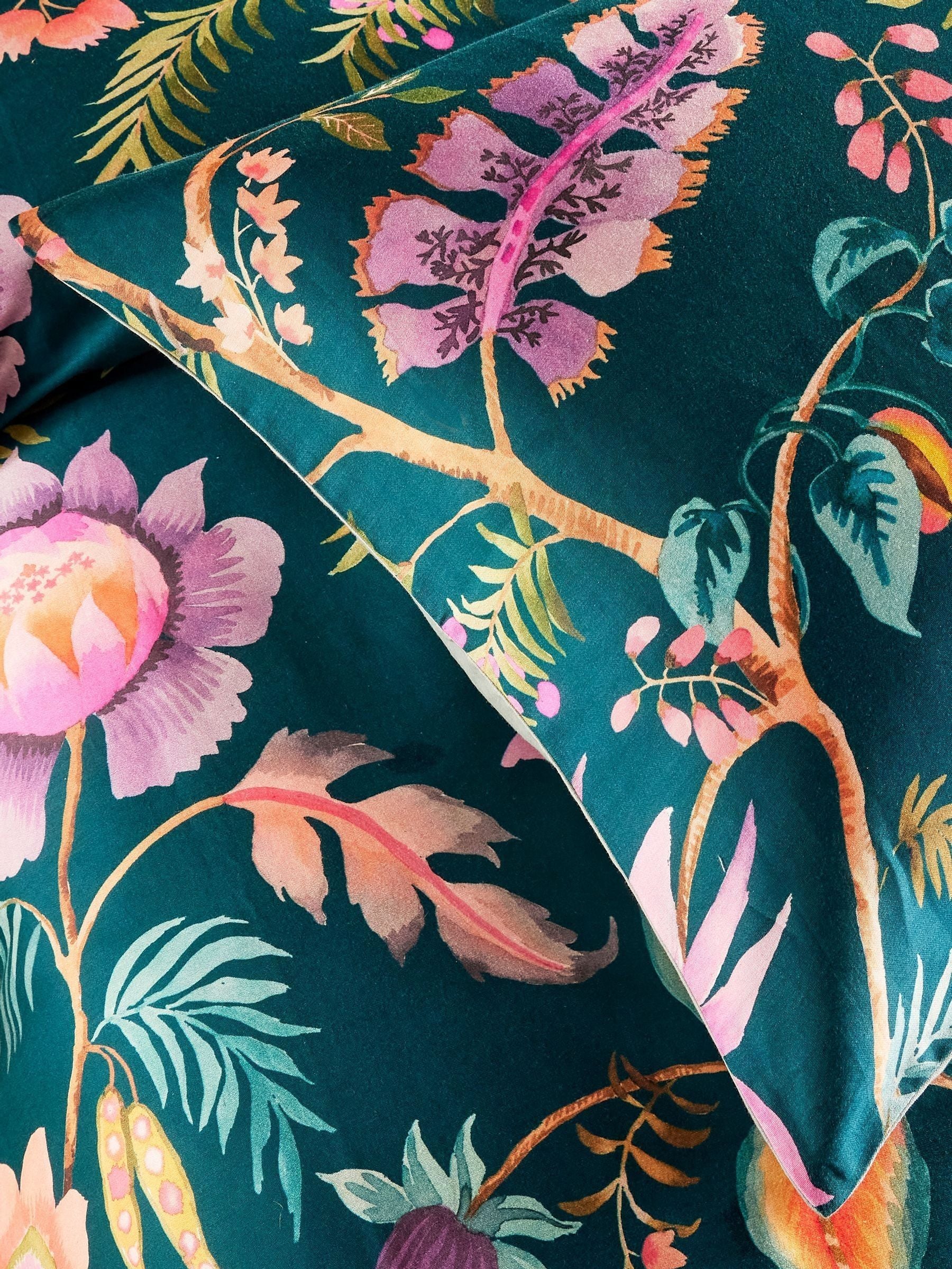 Vantona Teal Blue Anika Quilt Cover Set