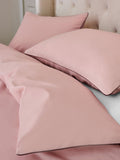 Blush pink duvet cover and pillowcase set - British product