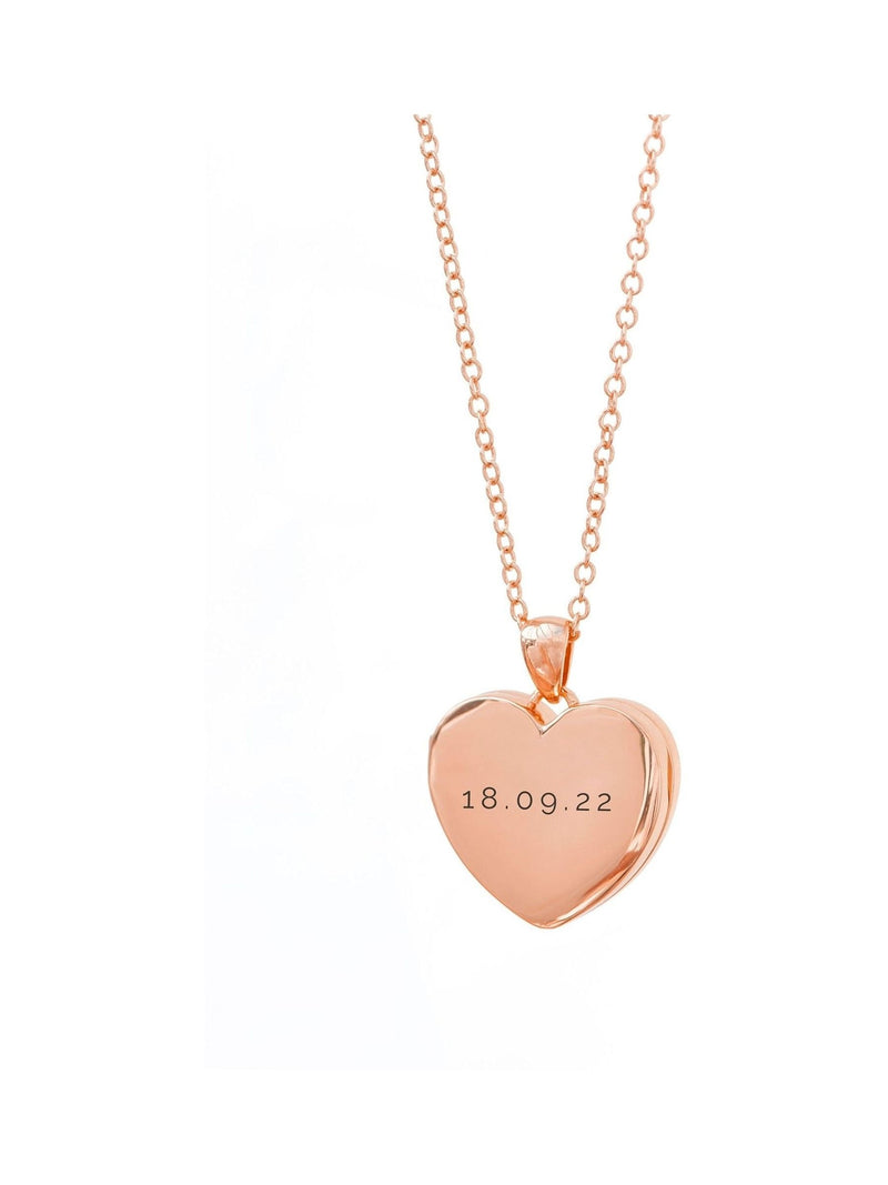Treat Republic personalised heart photo locket with 2cm x 2cm pendant, imported from the UK