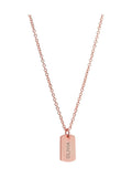 Treat Republic Rose Gold Name Tag Necklace (British brand)