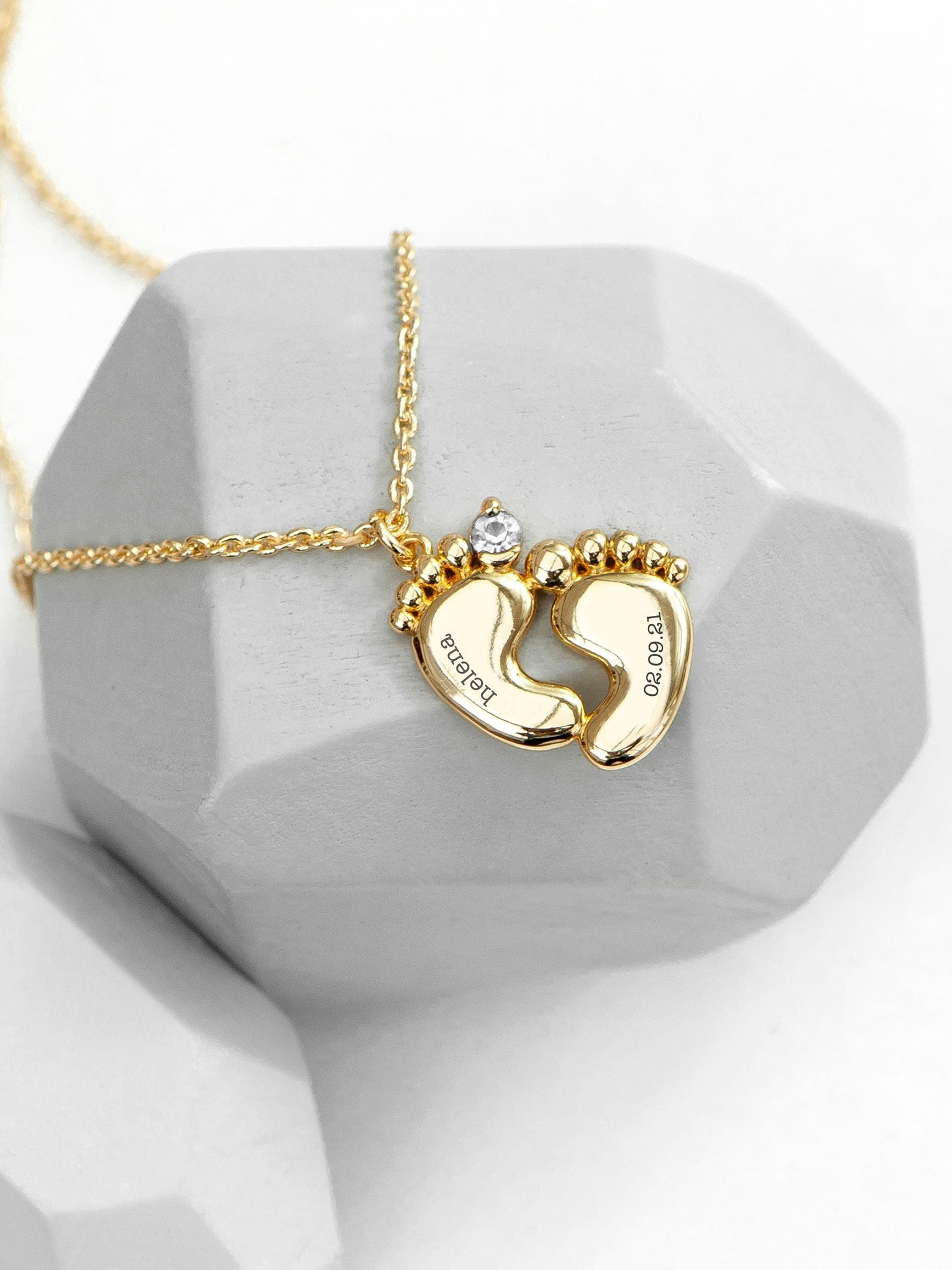Treat Republic baby personalised feet necklace (British brand)