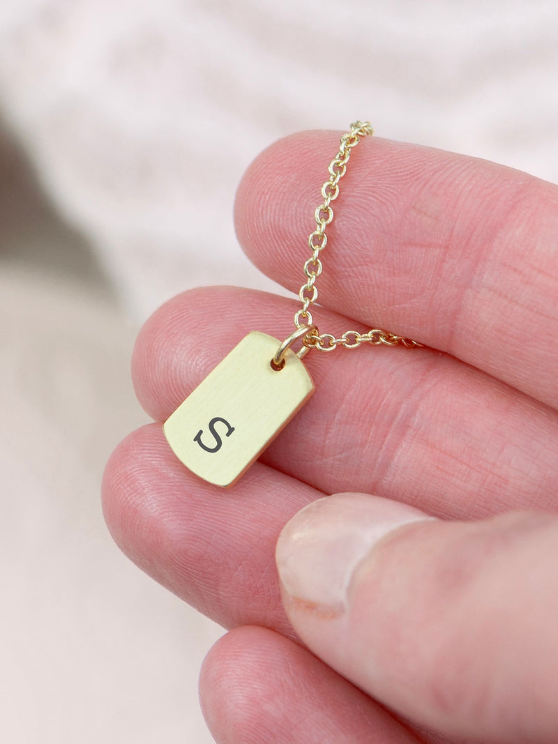 Treat Republic monogrammed tag necklace chain length 41-46cm (British brand)