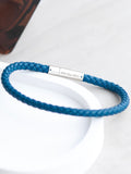 Treat Republic Mens Personalised Infinity Capsule Leather Bracelet
