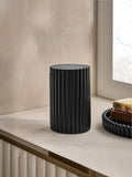 Black rib storage jar 13.5cm - British product