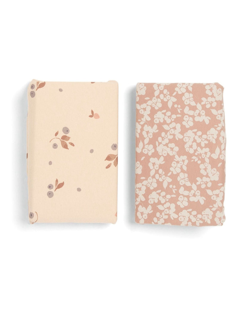 Mamas & Papas Berry Pink cotbed fitted sheets 2 pack, imported from the UK