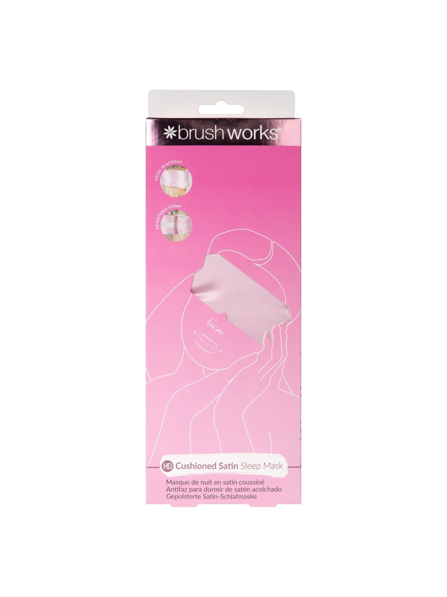 Brushworks cushioned satin sleep mask - British product