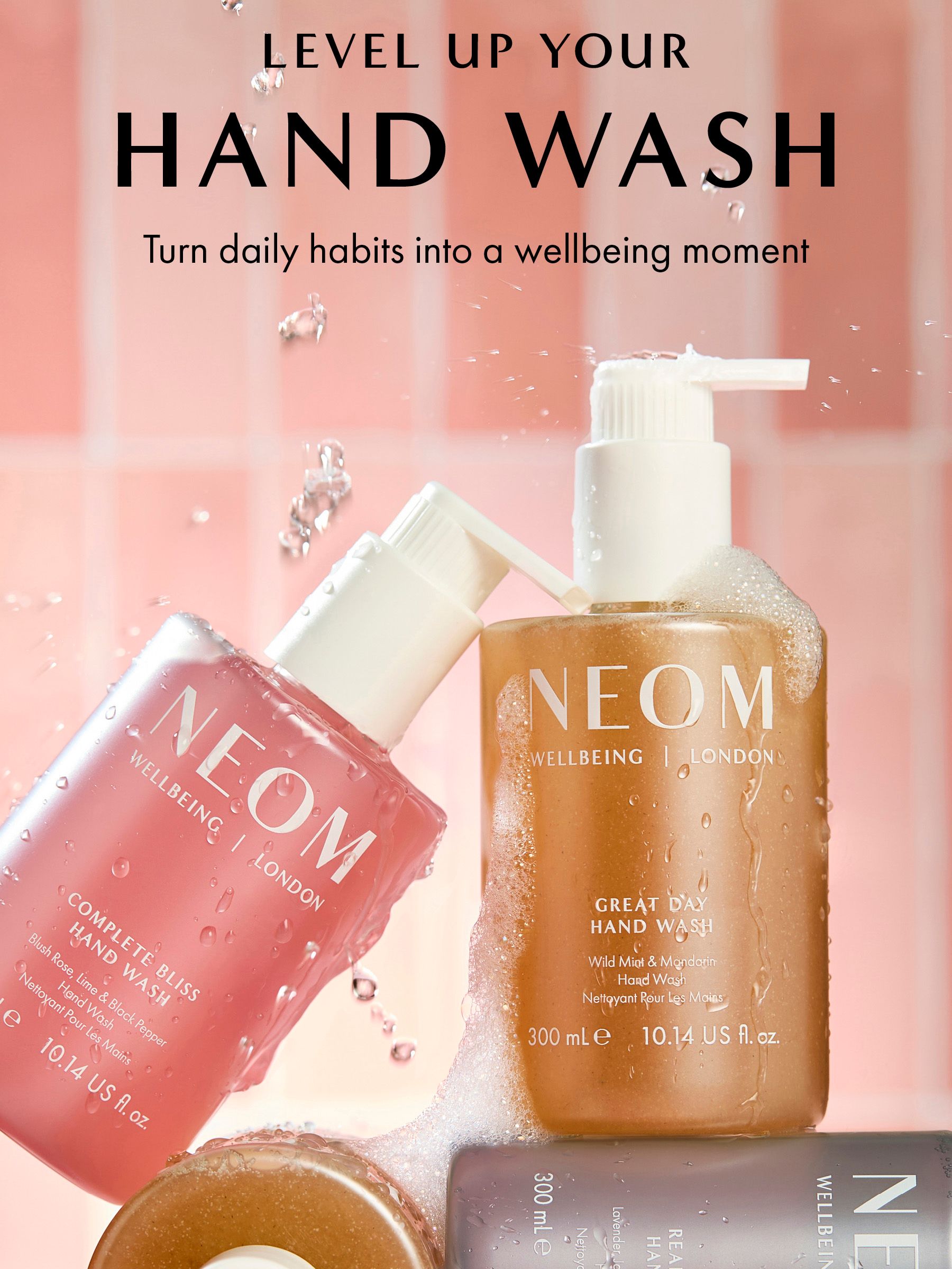 Neom Great Day Hand Wash Wild Mint and Mandarin, imported from the UK