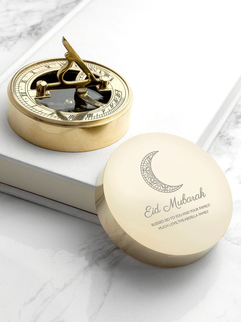 Personalised Eid Mubarak Sundial Compass by Treat Republic