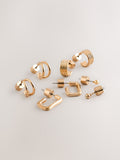 Gold tone mini hoop earrings 4 pack, UK version