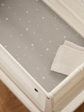 Snuz Grey Star crib sheets 2 pack (British brand)