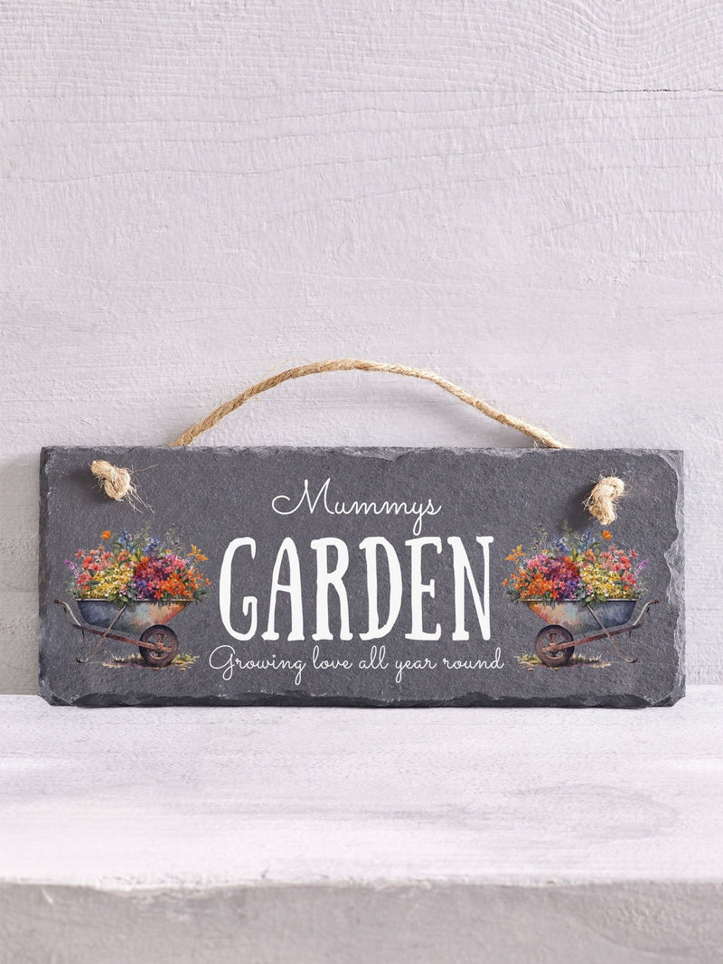 Loveabode personalised garden slate sign 25x10cm, imported from the UK