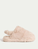 M&S Collection faux fur mule slippers - British product