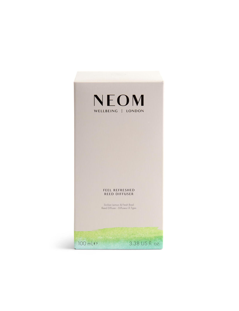 NEOM Feel Refreshed Reed Diffuser with Sicilian lemon and basil 100ml - British product