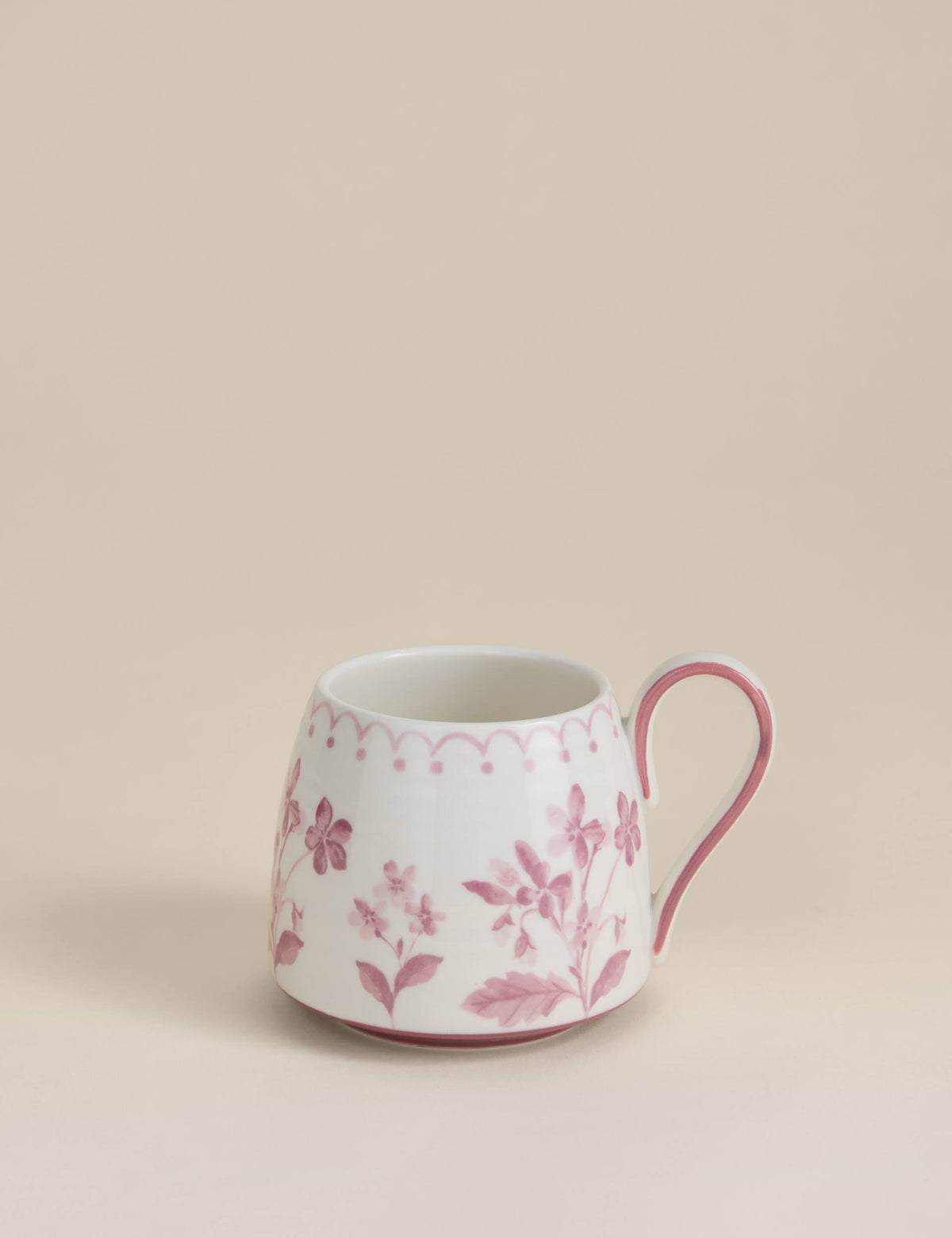 Floral Tapered Stoneware Mug - British product
