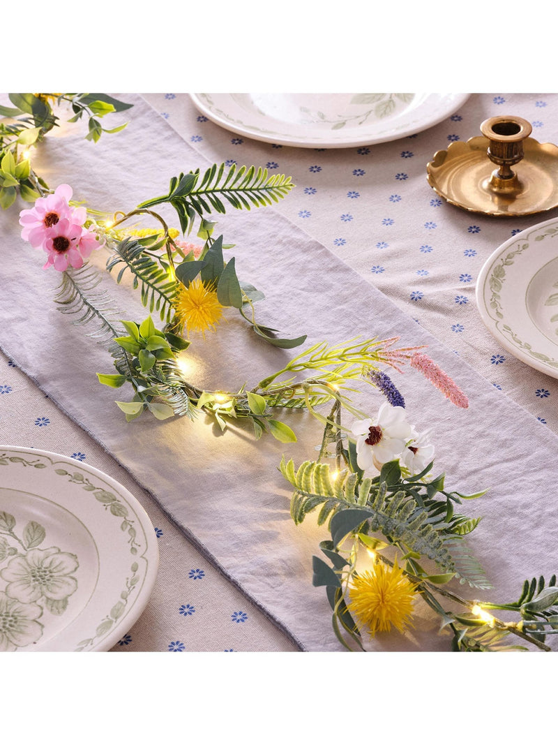 Lights4fun pre lit spring flower garland 1.5m, UK version