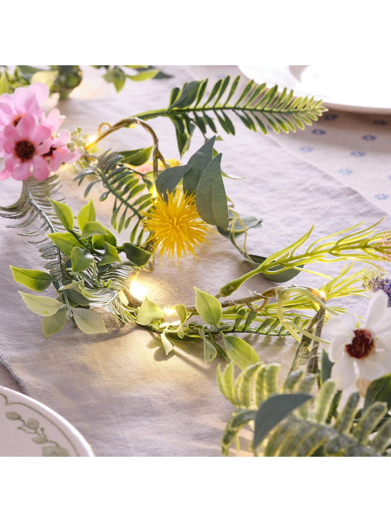 Lights4fun pre lit spring flower garland 1.5m, UK version