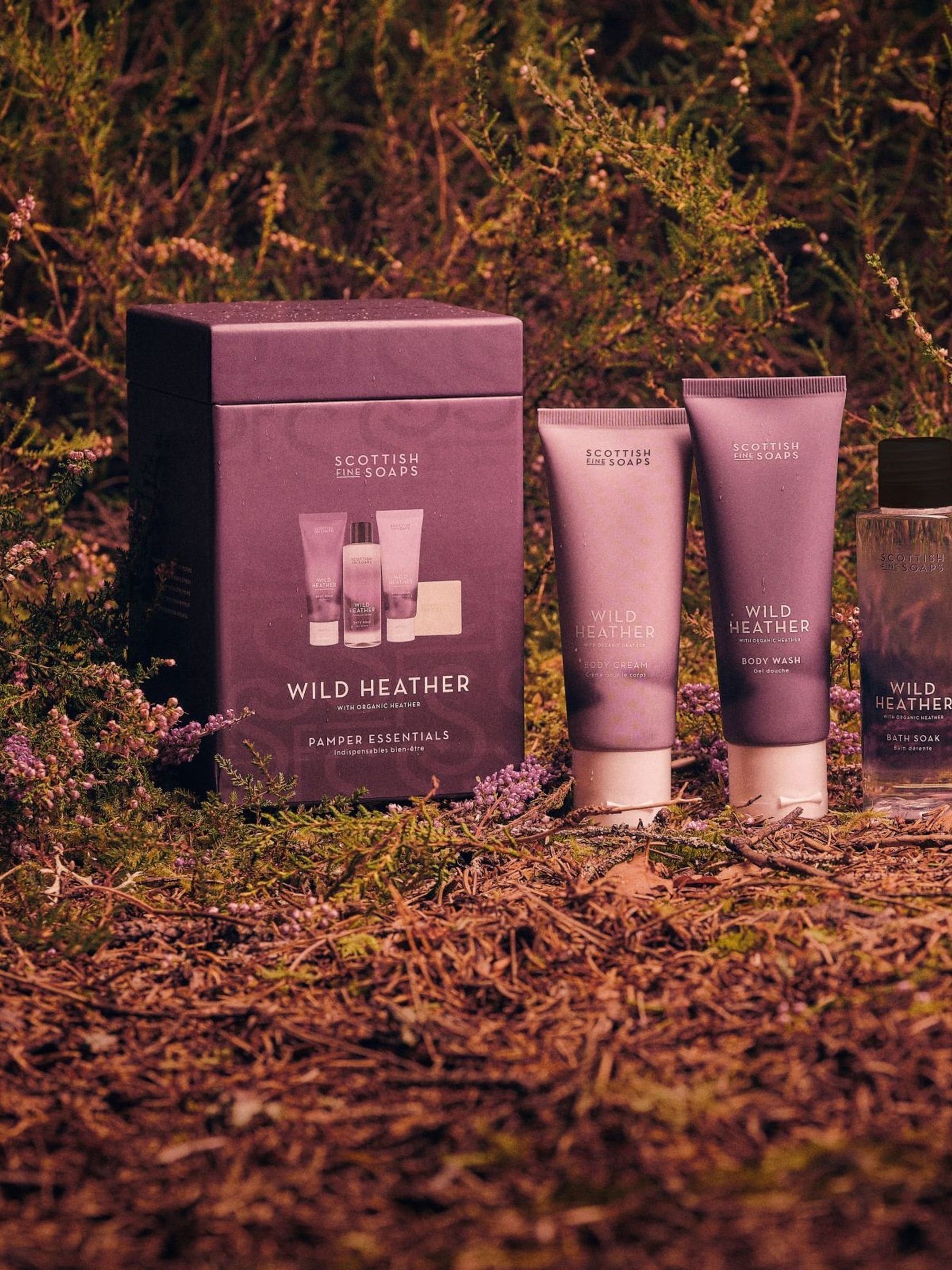 Scottish Fine Soaps Wild Heather bath and body set (British brand)