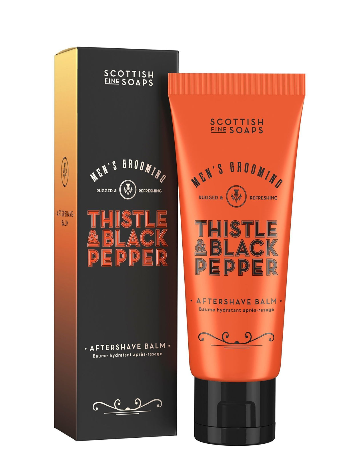 Scottish Fine Soaps Thistle & Black Pepper aftershave balm 75ml (British brand)
