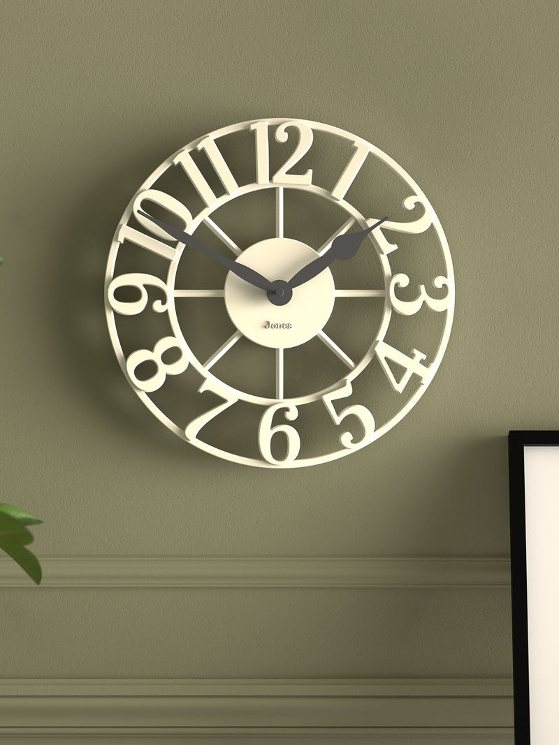 Jones Clocks white lighthouse wall clock 30cm, UK version