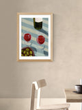 East End Prints Oak Blue Wine Time wall art print - British product