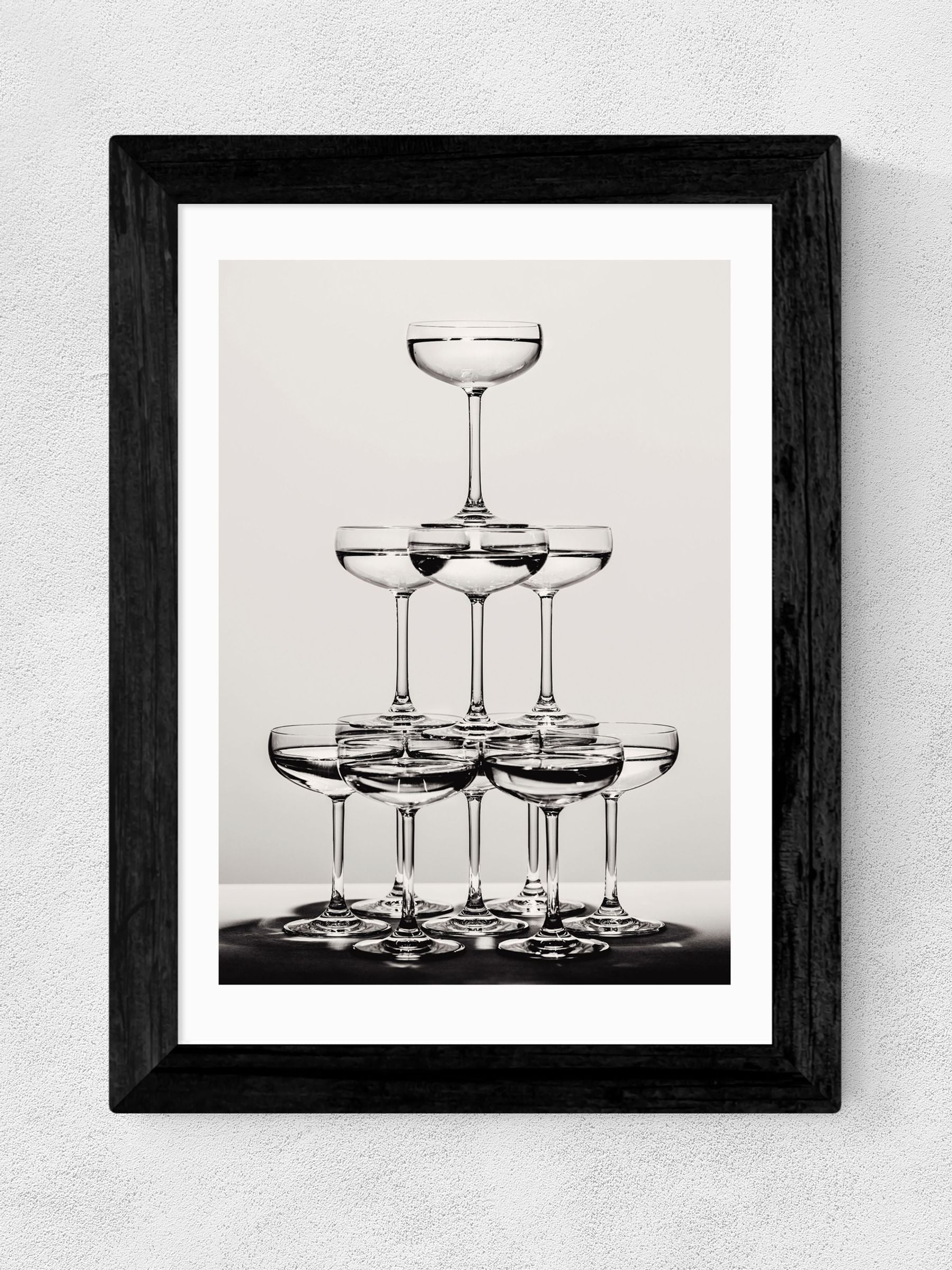 East End Prints Black Champagne Monochrome II wall art print - British product