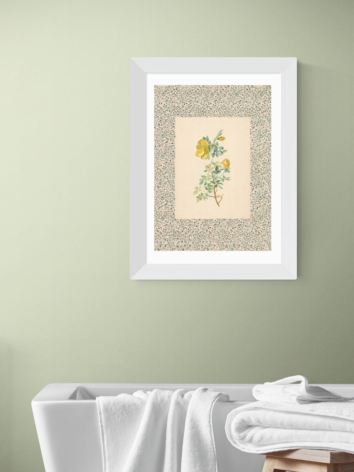 East End Prints White Charming Roses Wall Art Print by Oh Fine! Art