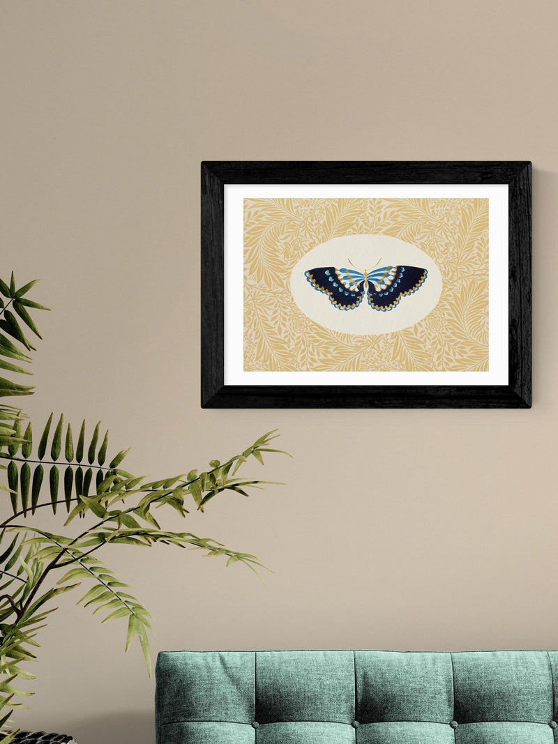 East End Prints Black Delicate Flutter Framed Art Print - British product