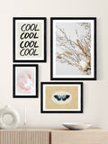 East End Prints Black Delicate Flutter Framed Art Print - British product