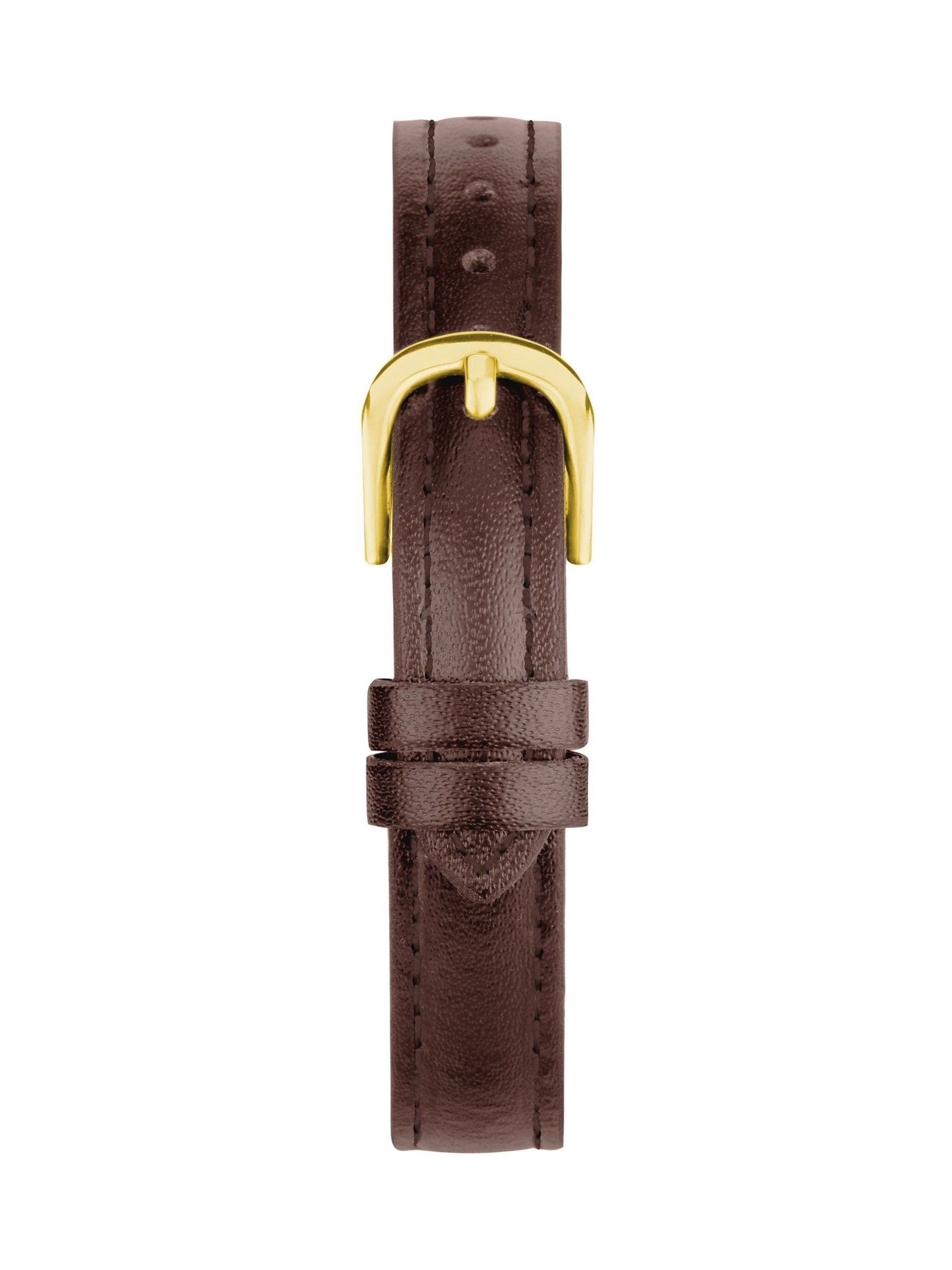 Women's 25mm Round Analogue Watch with Grey Leather Strap