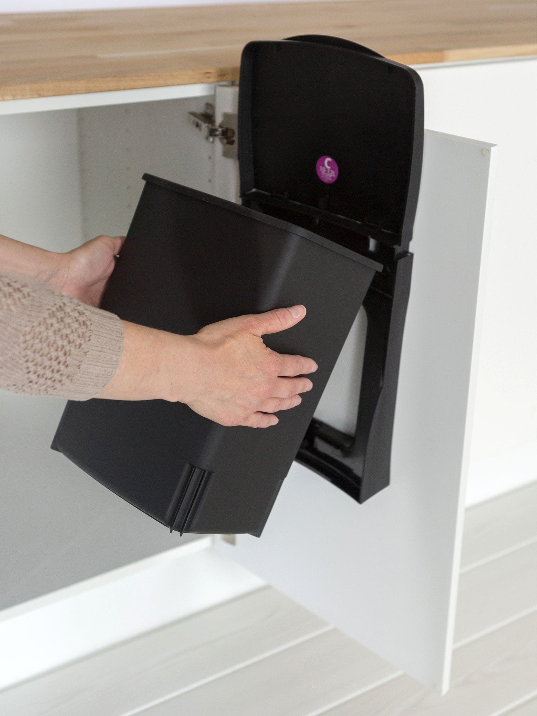 Brabantia black built-in bin 10L - British product