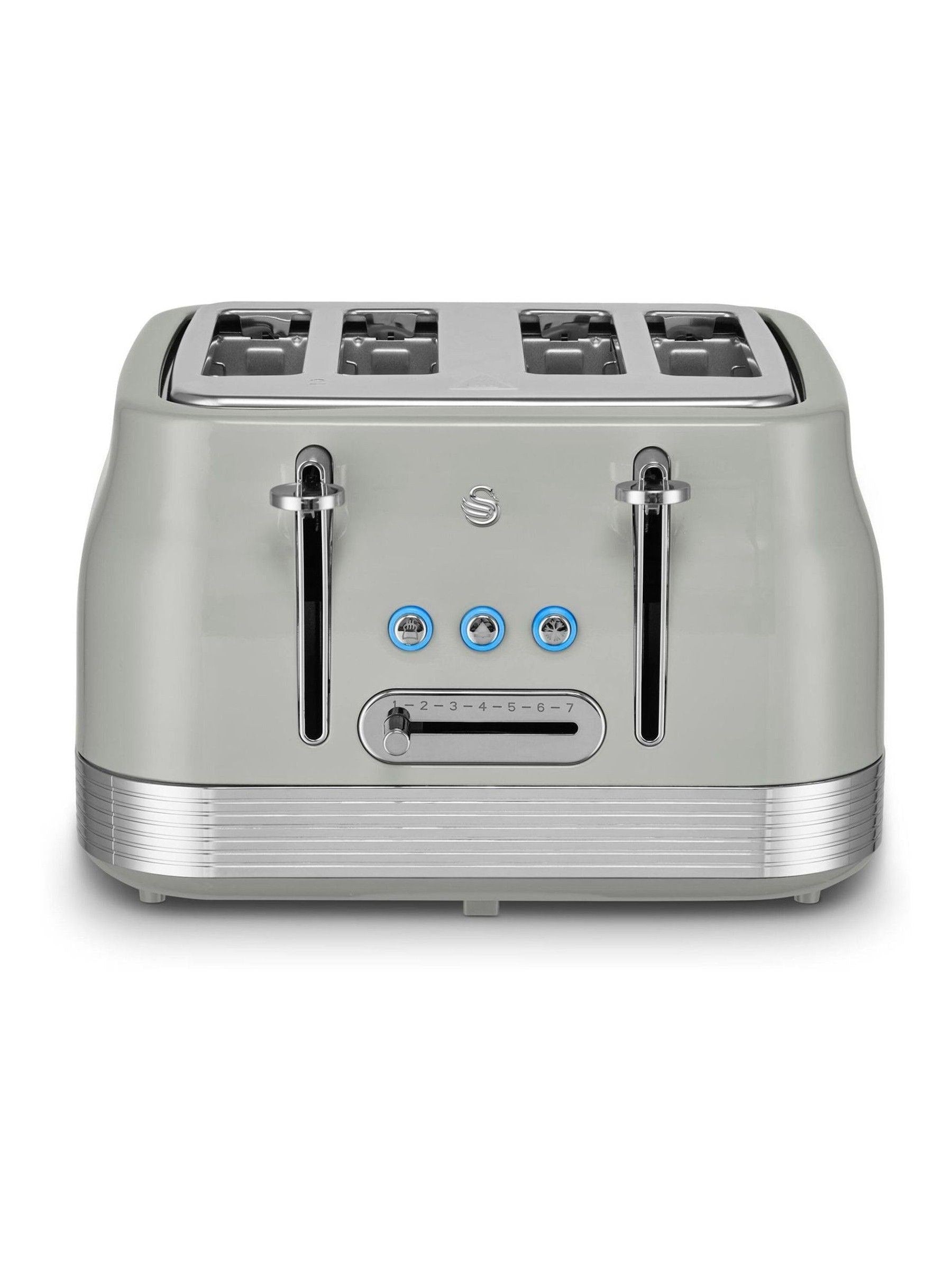 Swan Grey 1860W Retro 4 Slice Toaster