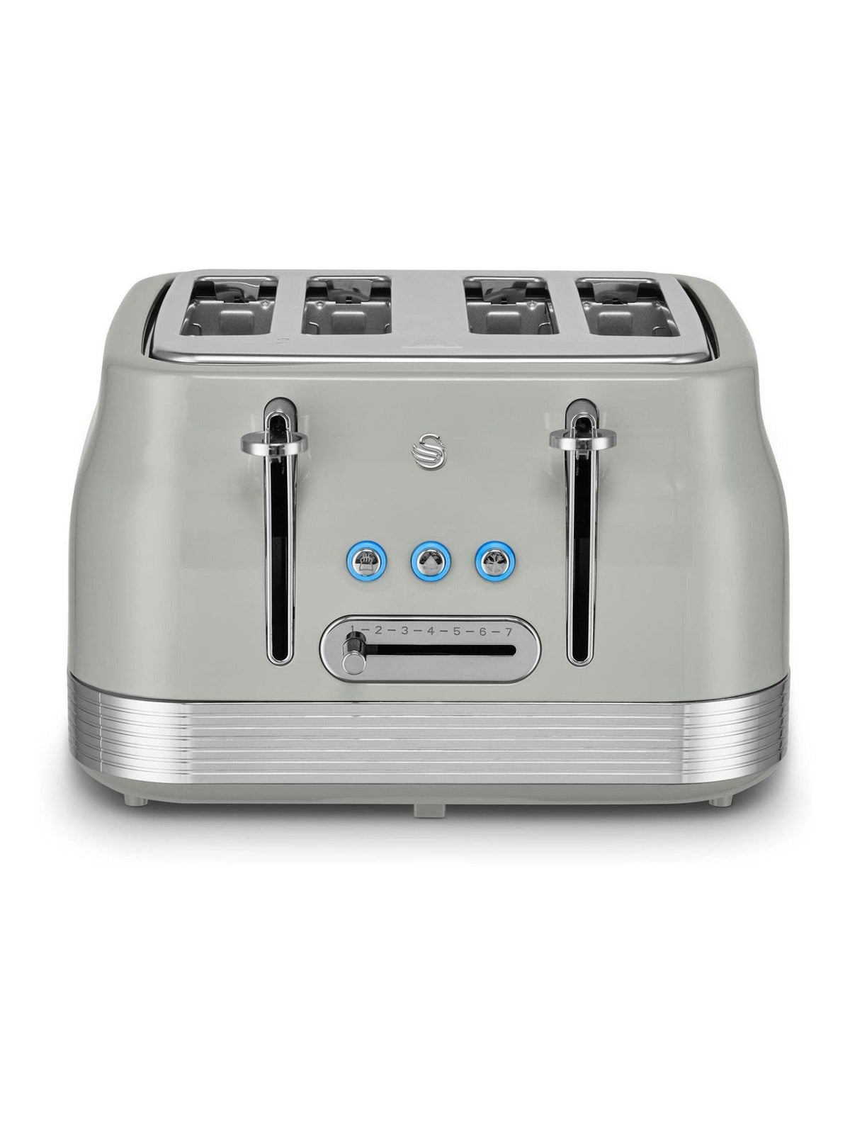 Swan Grey 1860W Retro 4 Slice Toaster