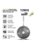 Tower Graphite Cerastone Pro 22cm saucepan (British brand)
