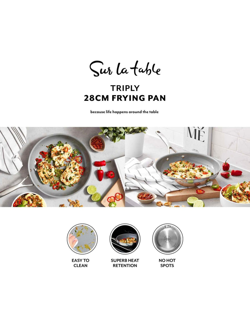 Sur La Table Stainless Steel TriPly 28cm frying pan (British brand)