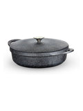 Tower Black 28cm Shallow Casserole Dish with Aluminium Lid