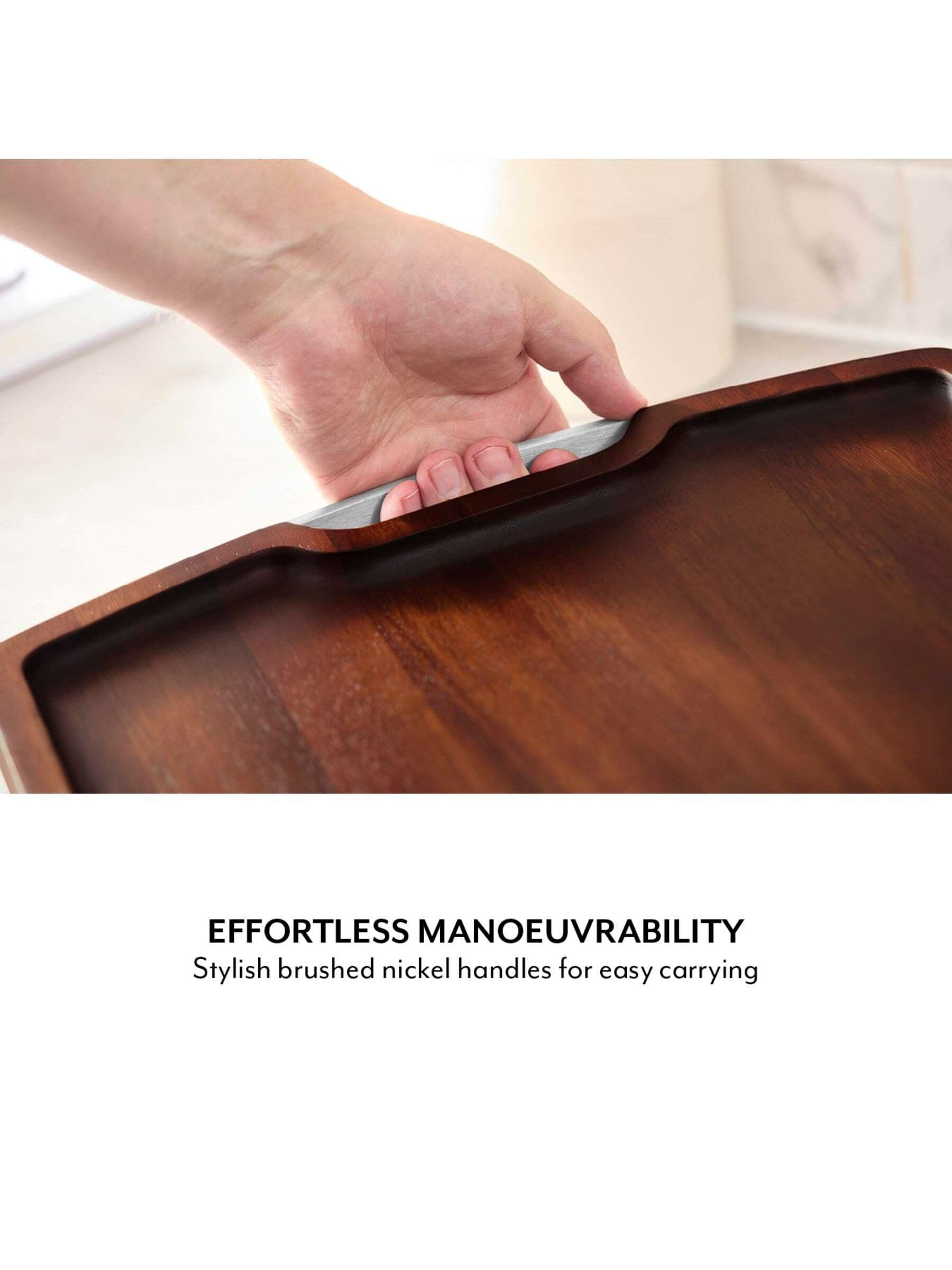 Sur La Table Walnut Rectangular Serving Tray