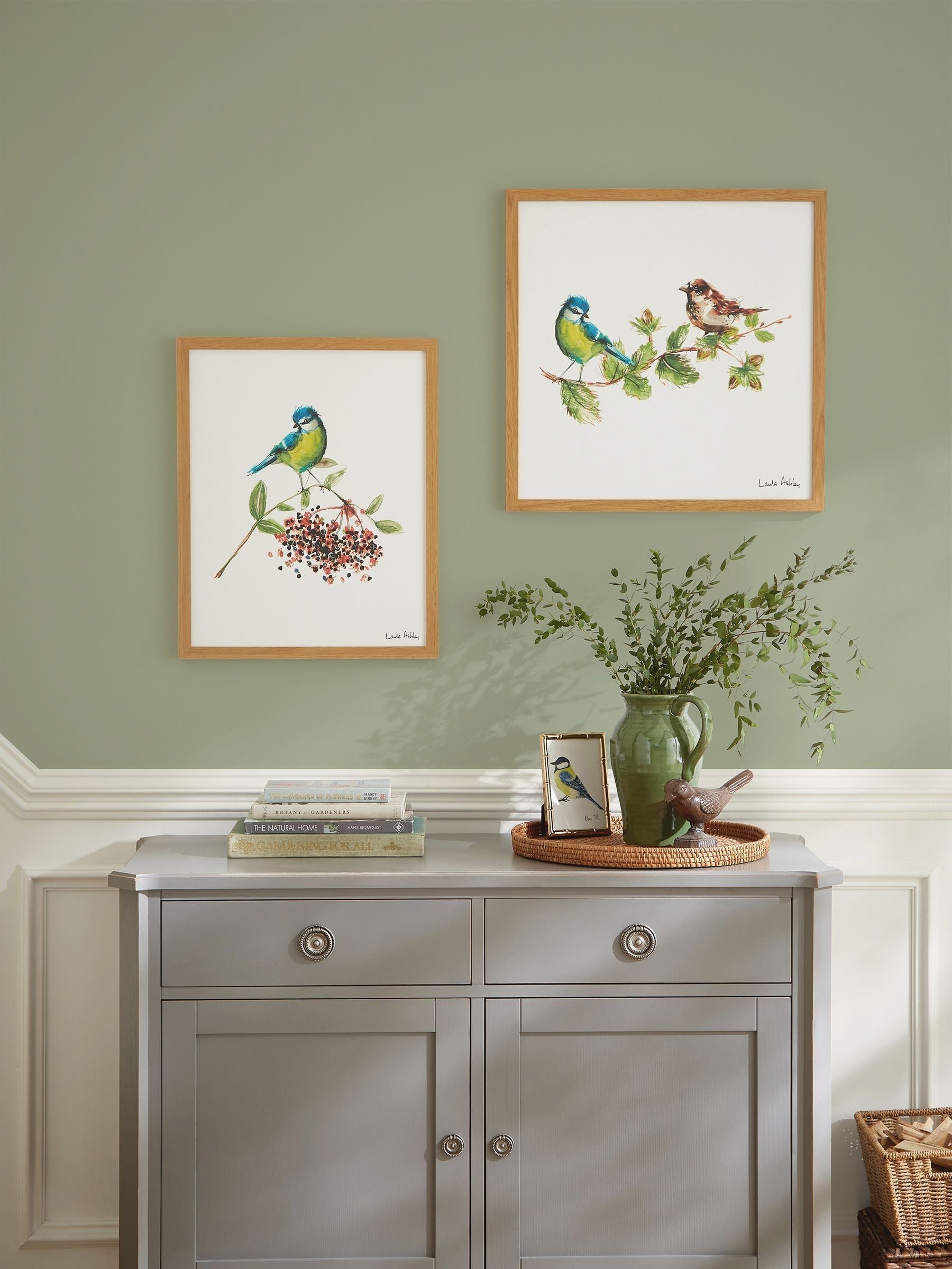 Laura Ashley Blue Tit wall art frame Large, UK version