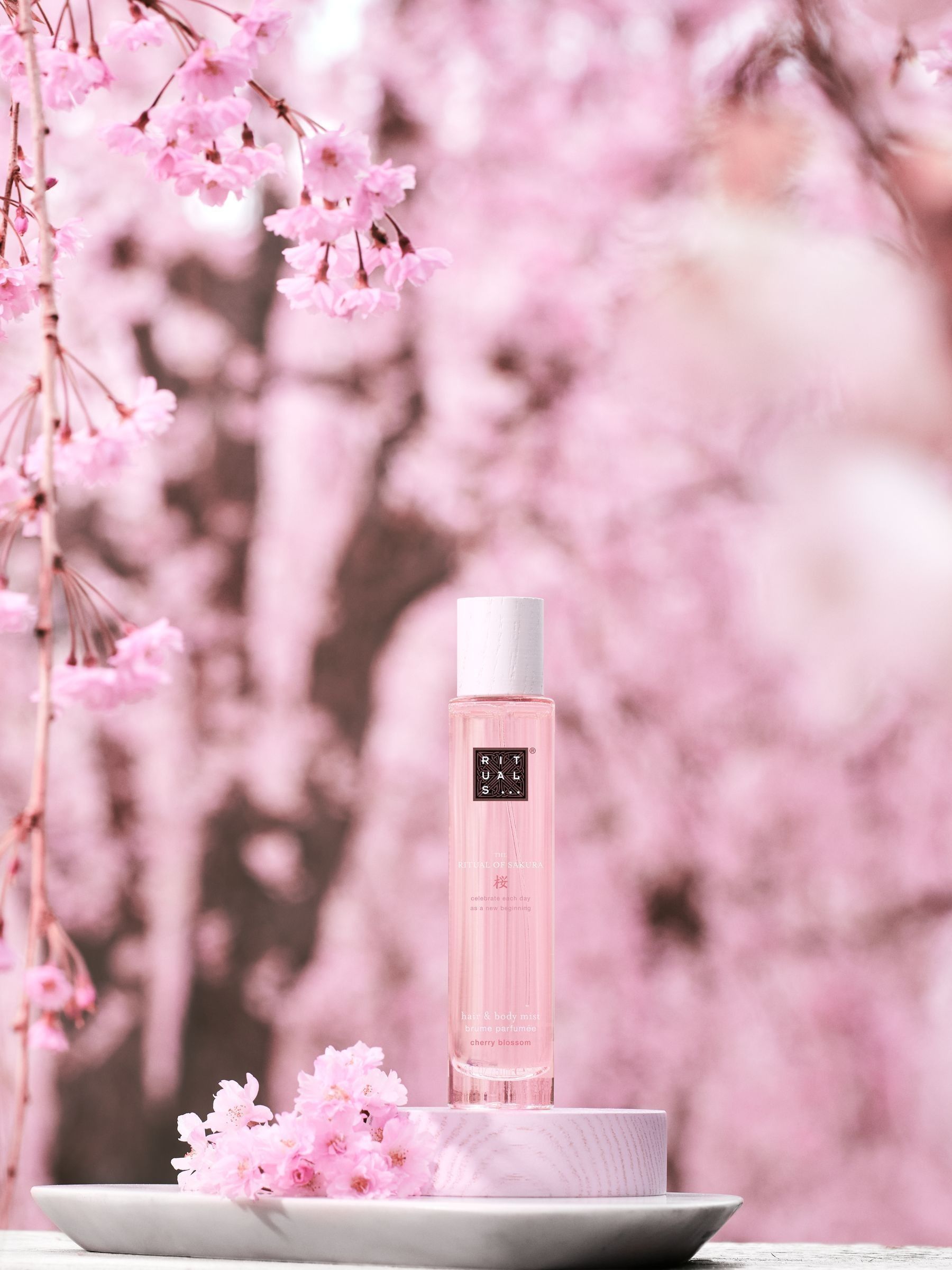 Rituals Sakura Cherry Blossom & Rice Milk Hair & Body Mist 50ml, imported from the UK