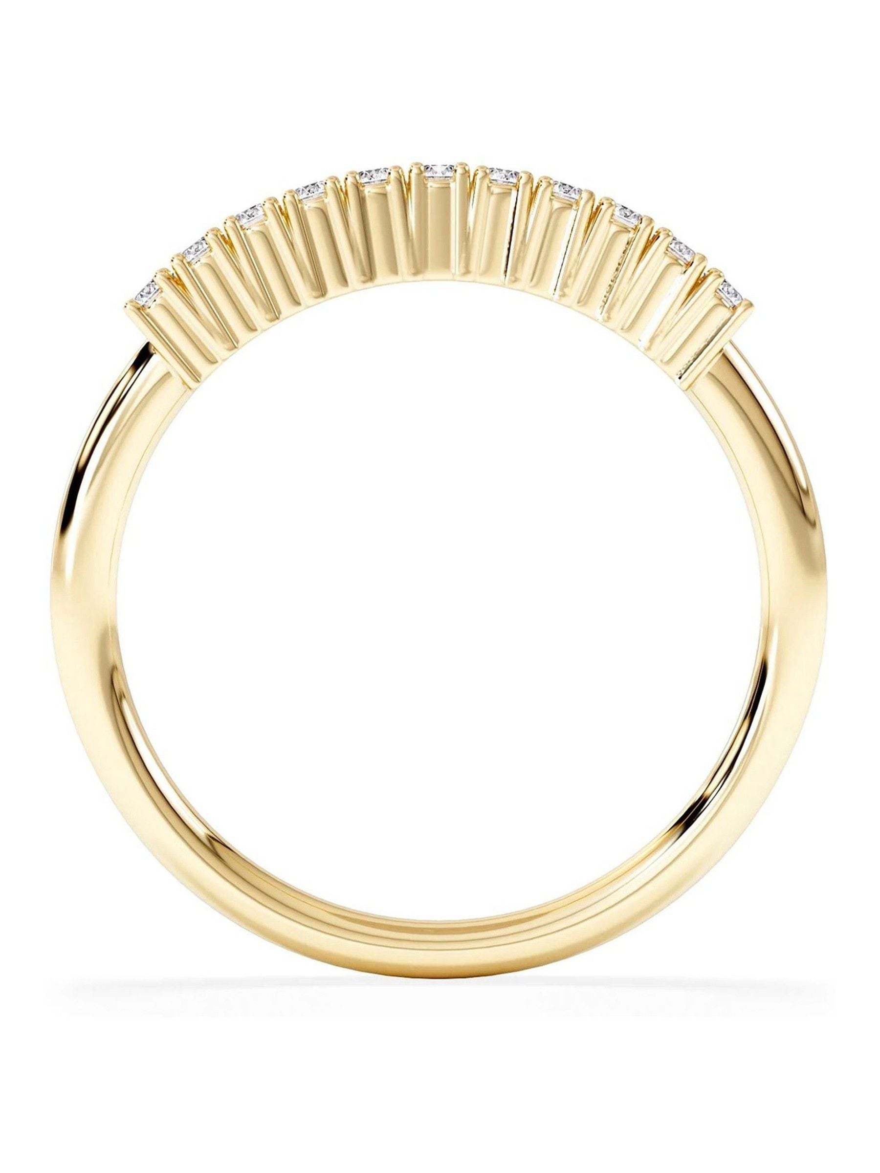 The Diamond Store gold twilight 0.15ct lab diamond half eternity ring (British brand)