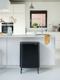 Brabantia Matt Black Bo Touch Bin Hi 60L - British product