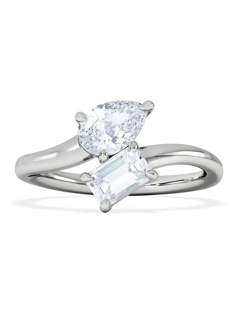 The Diamond Store Toi et Moi 1.00ct lab diamond engagement ring (British brand)
