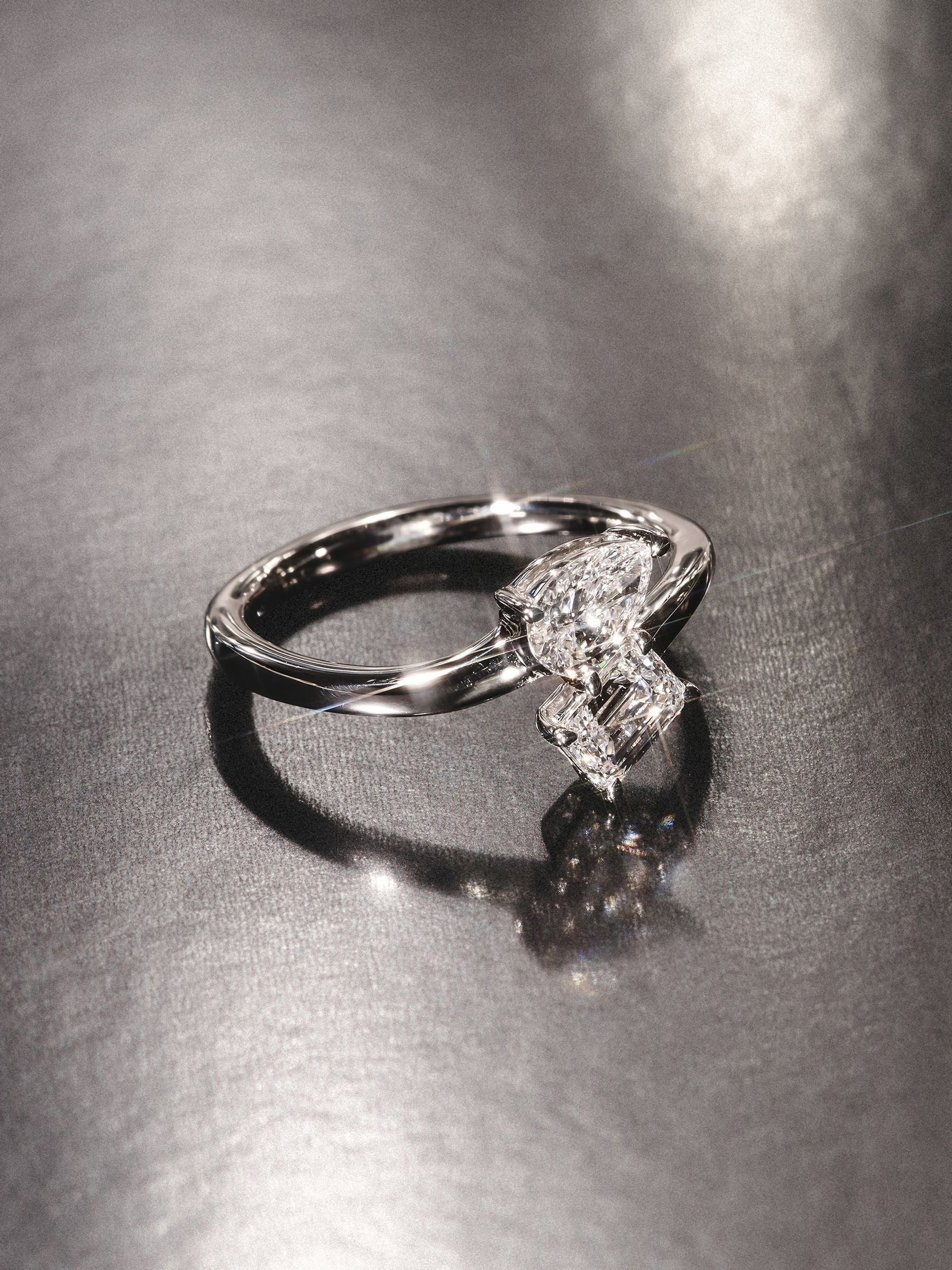 The Diamond Store Toi et Moi 1.00ct lab diamond engagement ring (British brand)