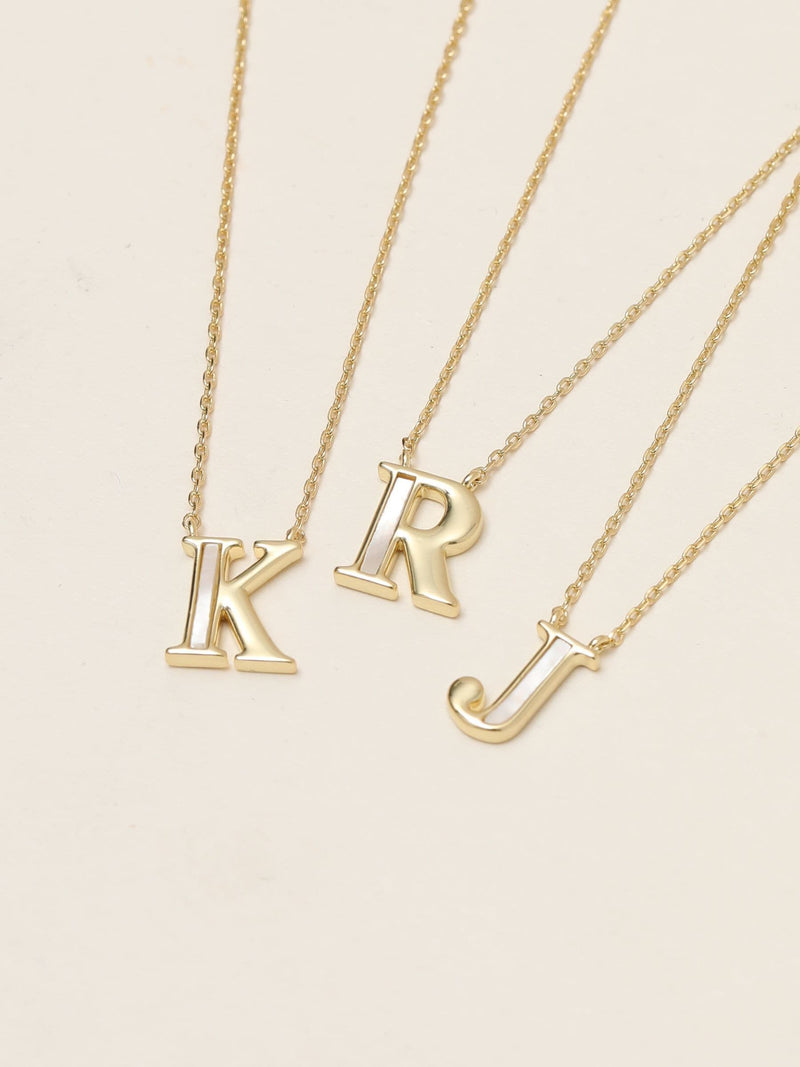 Inicio initial K pendant necklace, UK version