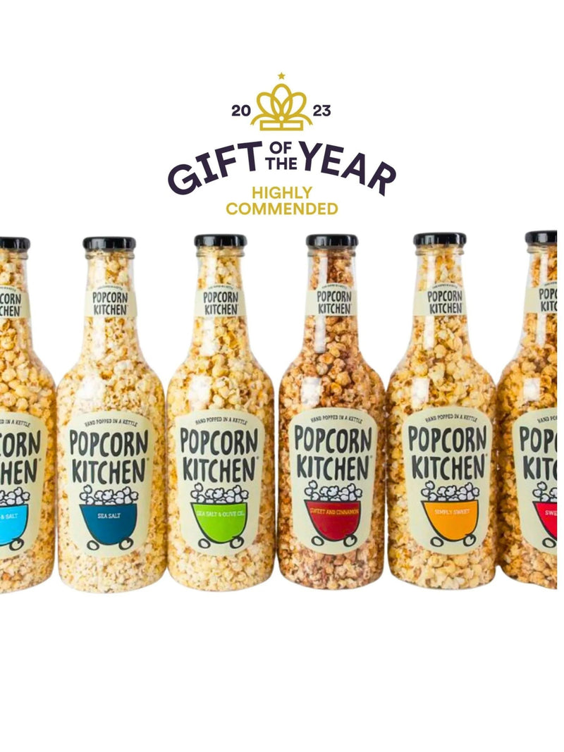 Popcorn Kitchen Giant Money Bottle filled with sweet popcorn, imported from the UK
