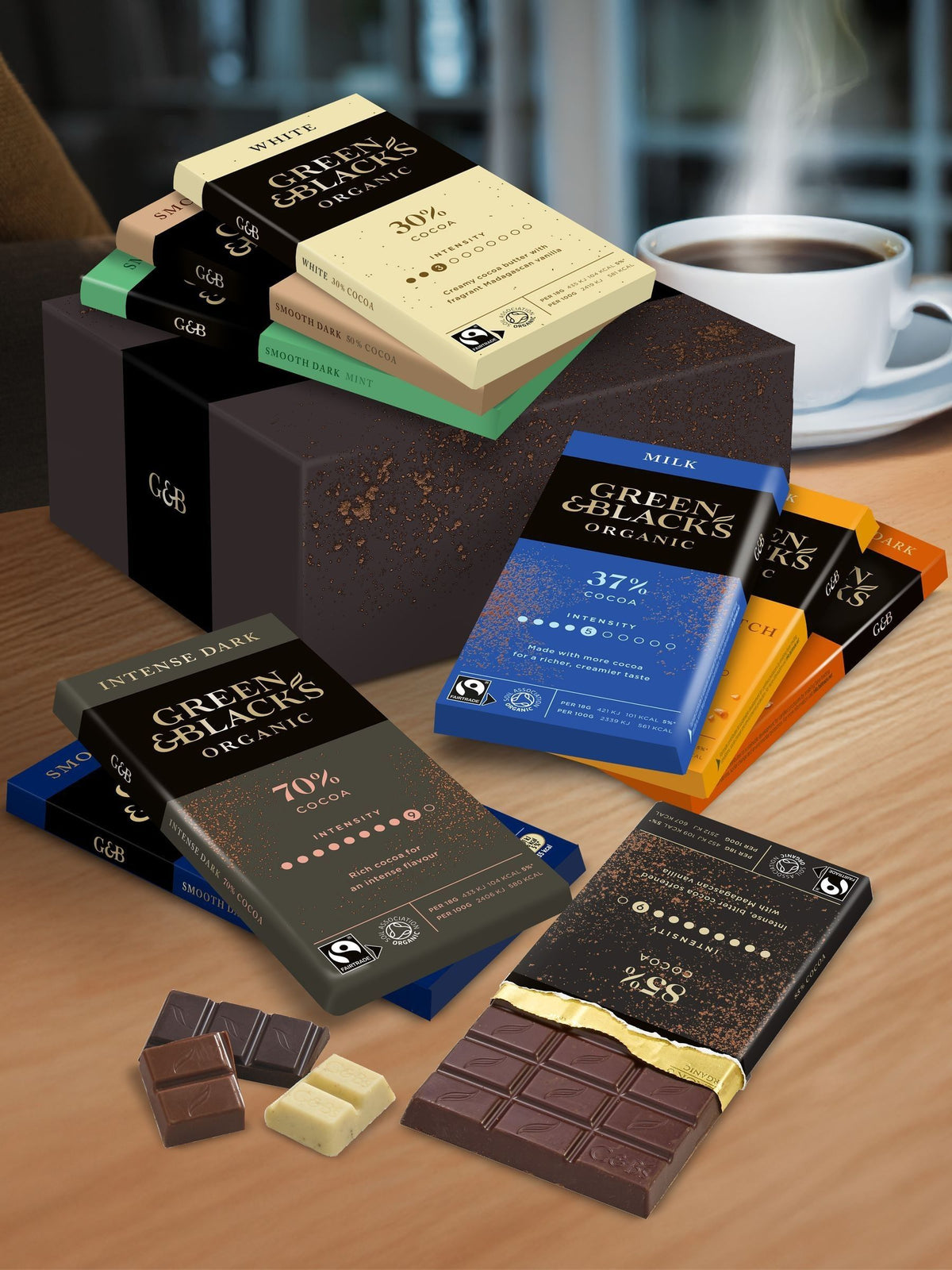 Green & Black's chocolate bar gift set, UK version