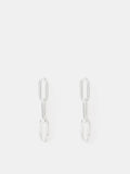Sterling Silver Chain Drop Earrings with Paperclip Links