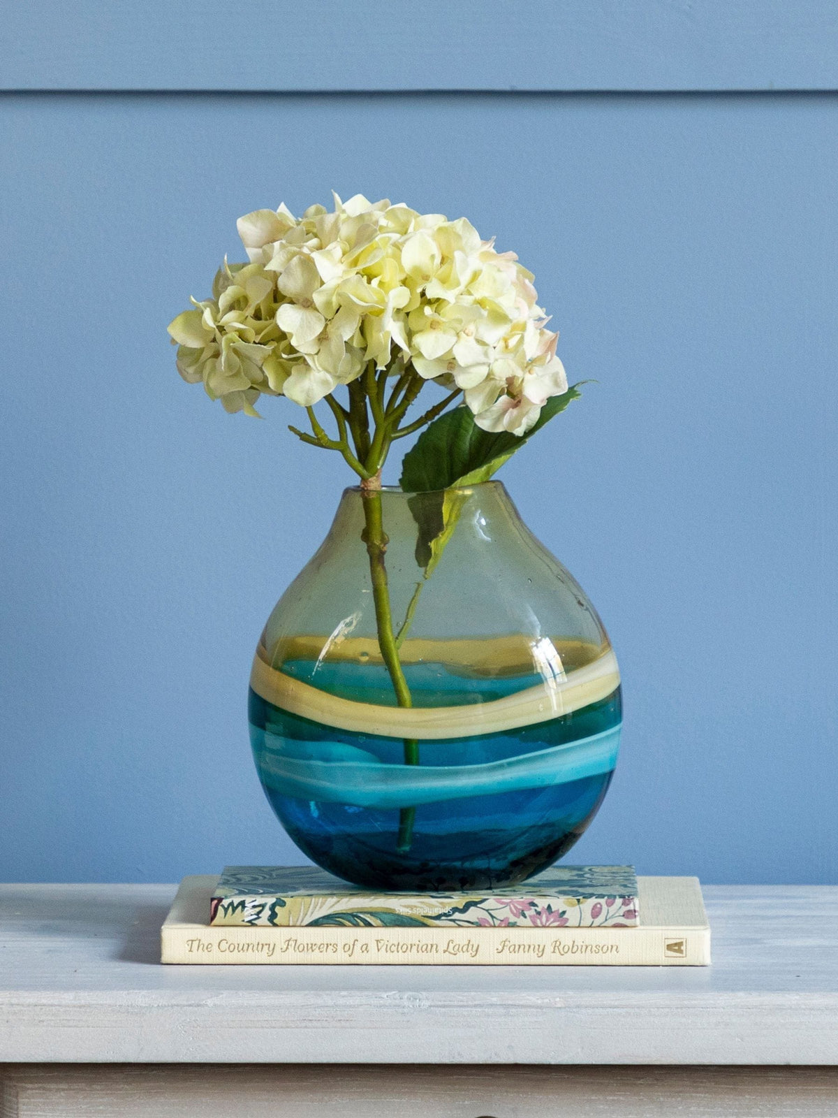 Voyage Maison Aqua Balin Hand Blown Glass Vase