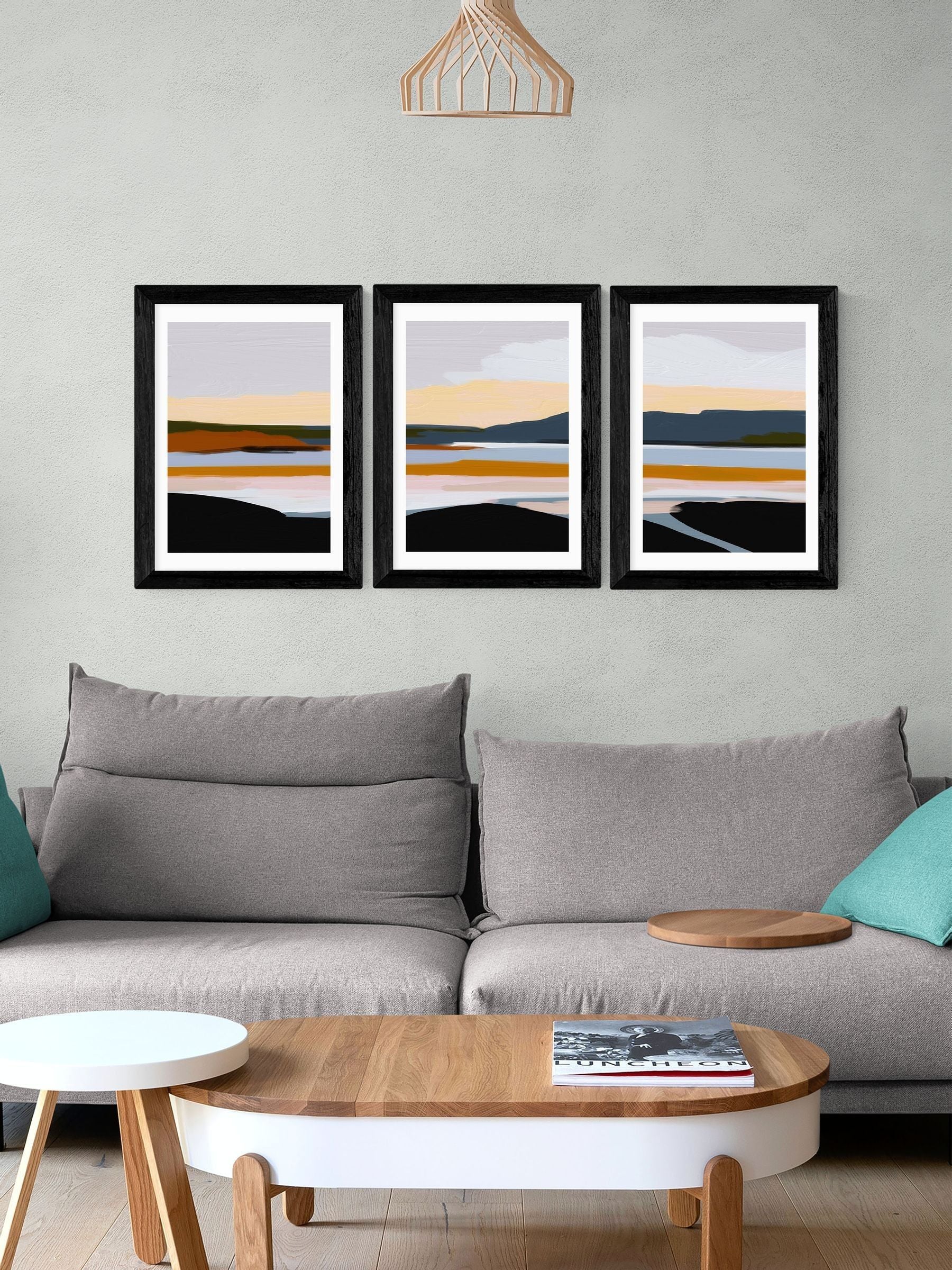 East End Prints calm evening framed art set - British product