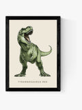 East End Prints Black Tyrannosaurus Rex art print - British product